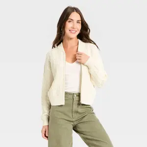 Women's Cable Full Zip Fashion Jacket - Universal Thread