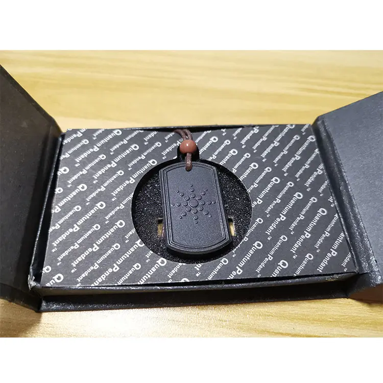 Energy Pendant Necklace with Swirl Pattern on Rope Cord, Unisex Anti EMF Protection to Improve Blood Circulation and Calm the Mind, Energize Blood Cells, Enhances Cellular Permeability, Protect From Electromagnetic Waves, Radiation Protection, Unisex Wear