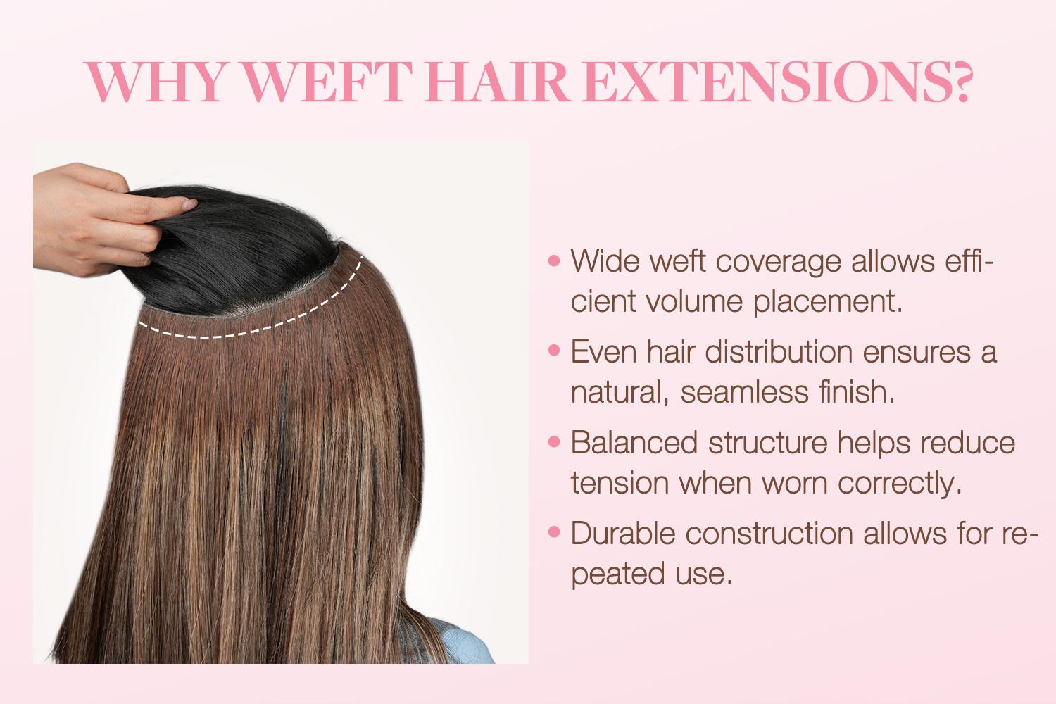 GOO GOO Sew In Weft Hair Extensions Real Human Hair Weft Extensions  Natural Straight Wefts Multiple Wearing Ways 10+ Color Choices Best Weft Extensions#SpringStatements