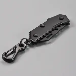Father's Day gift,Mini EDC Portable Knife Keychain For Outdoor Camping, Mini Folding Knife Keychain, Fashion Accessories for Men& Women, Folding tiny Pocket Knives, Great Gift,Black