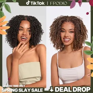 Frodio Veralux™ Fiber 12'' Synthetic Wig Micro Twist Curly Wigs 11X4 Closure HD Lace Dreadlock Wig Pre Cut Lace Frodio Veralux™ Fiber 12'' Synthetic Wig Micro Twist Curly Wigs 11X4 Closure HD Lace Dreadlock Wig Pre Cut Lace