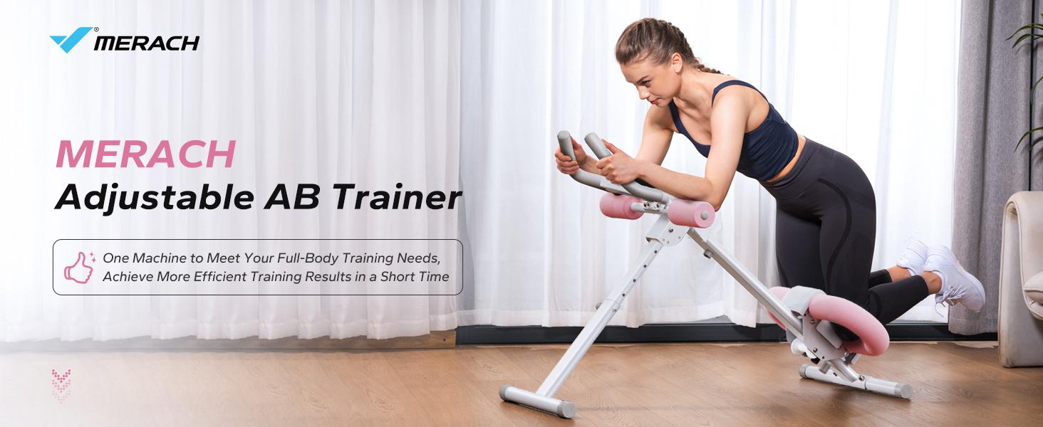 Merach Adjustable Ab Trainer Machine with LCD Monitor, Foldable Abdominal Exercise Machine Core Trainer Machine Workout for Arm, Leg, Buttocks Shaper Merach Adjustable Ab Trainer Machine with LCD Monitor, Foldable Abdominal Exercise Machine Core Trainer Machine Workout for Arm, Leg, Buttocks Shaper