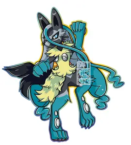 Mega Lucario Z Matte or Holographic Vinyl Sticker