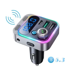 Car MP3 Player with Type C USB C Fast Charging Dual USB Ports Hands-Free Kit Wireless FM Transmitter FM Modulator Car Plug ≤ 36V No Battery Wireless Properties Gift for Father or Friends