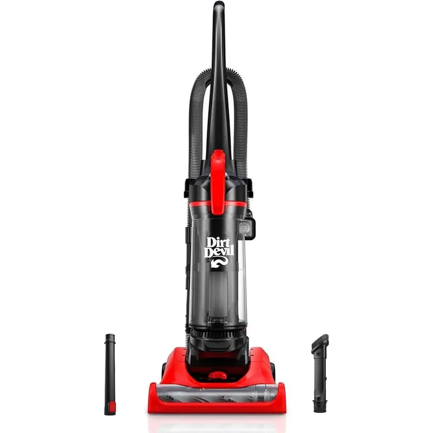 Dirt Devil Multi-Surface+ Upright Bagless Vacuum Cleaner for Carpet and Hard Floor, Powerful, Lightweight, Corded Vacuum Cleaners for Home Use, UD76210V, Red