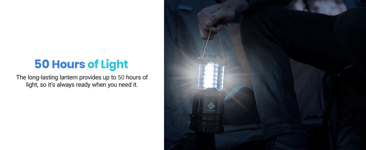 Etekcity Camping Lanterns, Battery Powered LED Emergency Lights for Hurricane Supplies, Tent Gear, Power Outages & Survival Kits