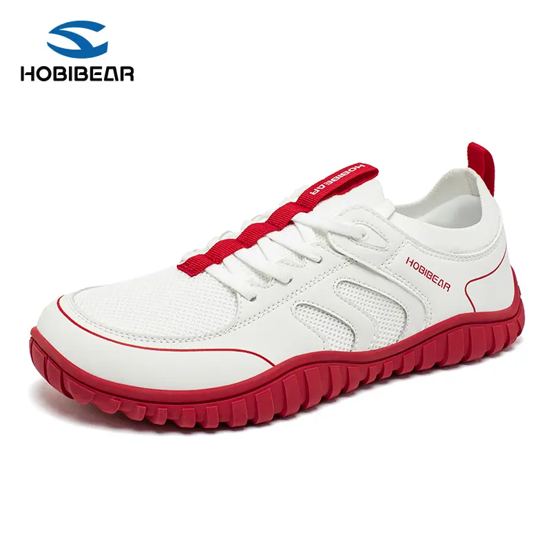 HOBIBEAR Unisex Wide Width Barefoot 0-Drop Rubber Athletic Running Trainers - Sports Shoes for Trail Running, Outdoor Walking, Lightweight Mesh Upper Feels Airy, Breathable Mesh Keeps Feet Cool