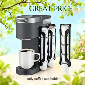 2 Pack K Cup Coffee Pod Holder for Keurig, Side Mount Storage Organizer, Perfect for Small Counters(Black/Grey/Pink/Green)-Coffee Machine Coffee Pod Not Included
