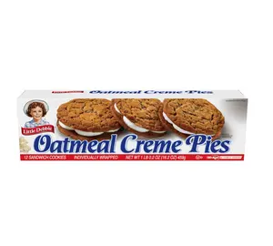 Little Debbie Oatmeal Crème Pies, 12 Individually Wrapped Sandwich Cookies, 16.2 OZ Box (16.2 Ounce (Pack of 1))