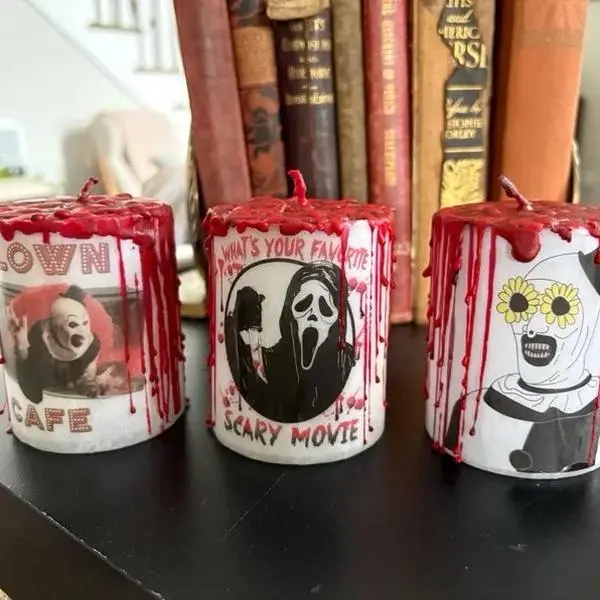 Bloody horror handmade blood drip candles Bloody horror handmade blood drip candles
