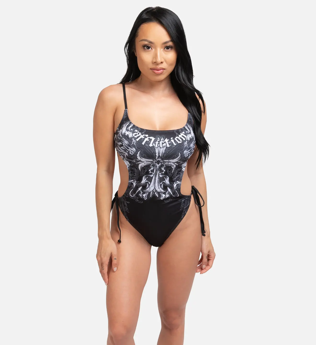Affliction Women's One-Piece Swimsuit Jump Monokini