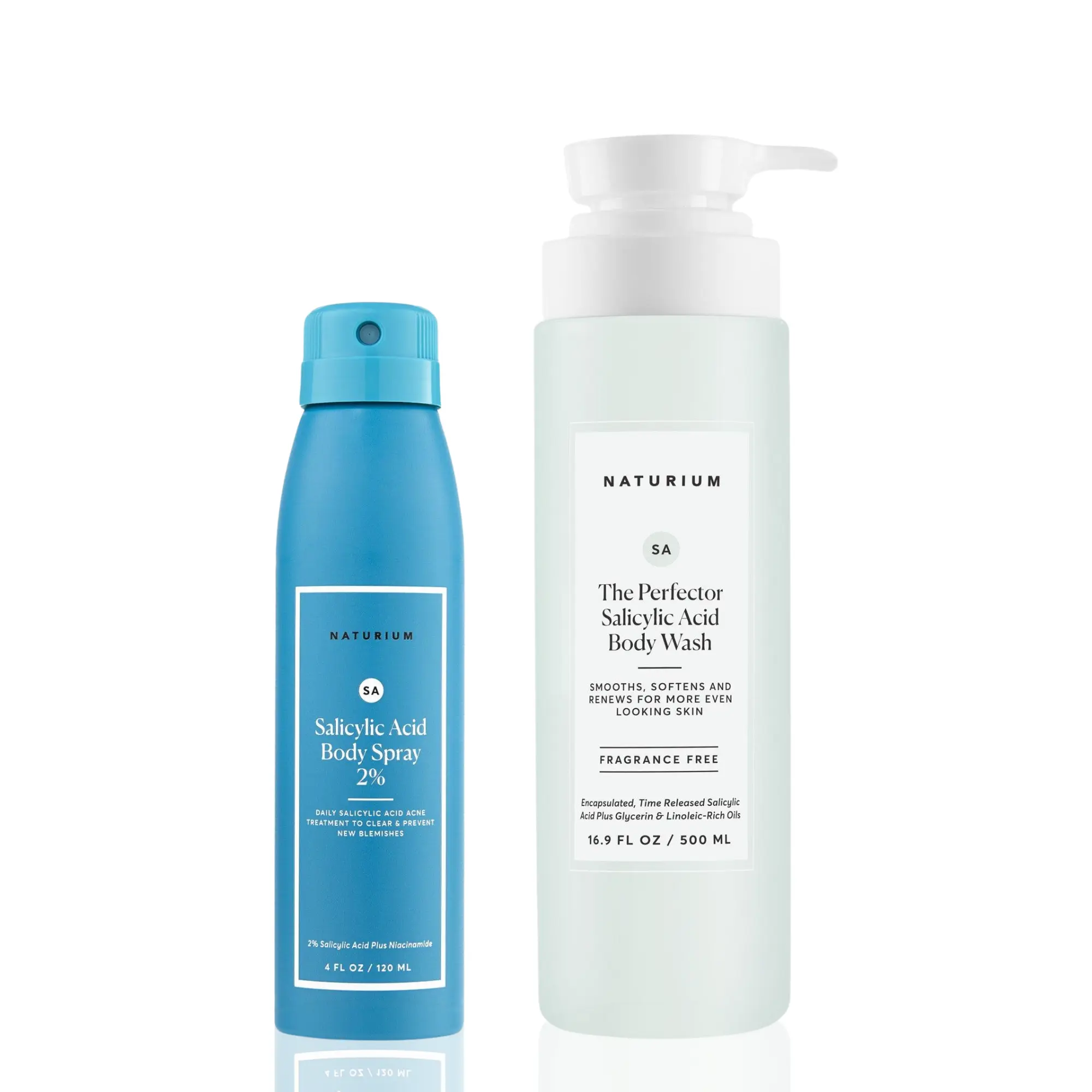 The Salicylic Acid Body Bundle, Perfector Salicylic Acid Body Wash and Salicylic Acid Body Spray 2%, Acne Prone Skin Body Care Set