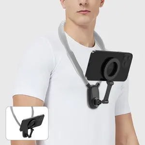 Magnetic Neck & Chest Mount for Phones – POV Vlog Holder for iPhone 16/15/14/13, Android & Action Cameras