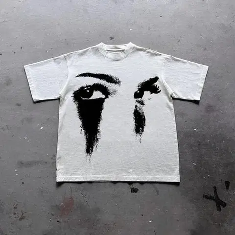 Unisex Classic Fit 2000s Vintage Portrait Digital Print Cotton Graphic T-Shirt - Shortsleeve Round Neck Casual Festive Party Accessory Gift (2000s Vintage Clothes, Graphic T Shirts)