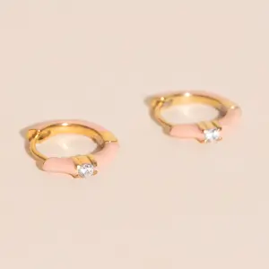 Color Pop Crystal Huggie Hoop Earrings