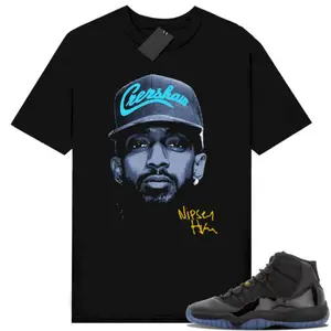 Sneakers Matching T-shirt Black Nipsey Big Face Unisex Streetwear