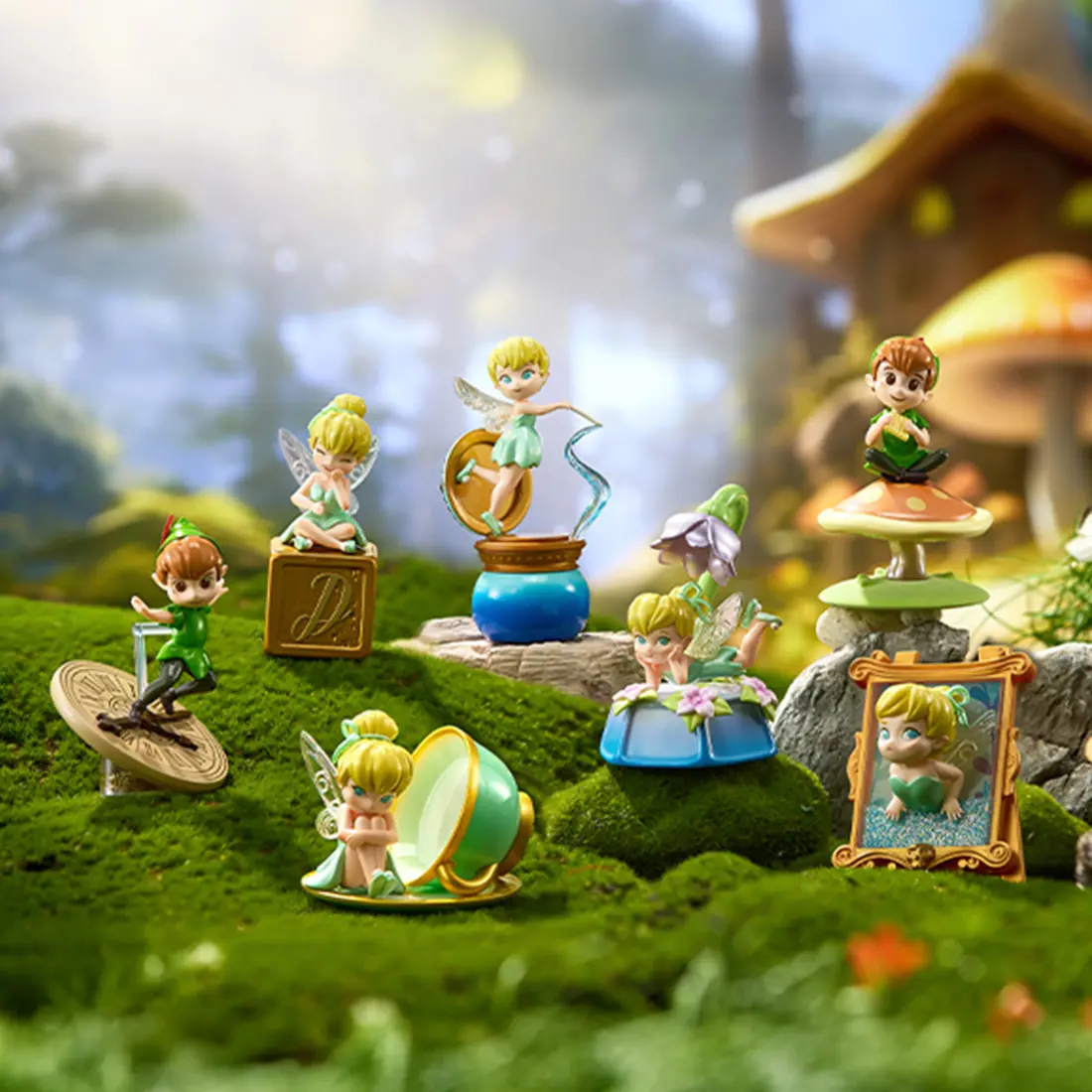 Disney Peter Pan Lost Treasure Collection Functional Surprise Box Figure Neverland Firefly Design Cute Ornaments & Practical Holiday Vibe Desk Accessories Night Light Gift for Peter Pan Fans Ideal for Room Display