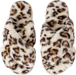 Women's  Fuzzy Open Toe Slippers