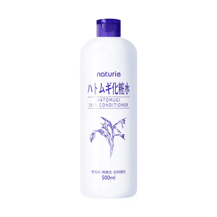 Naturie Adlay Hatomugi Lightweight Toner, Skin Conditioner for All Skin Types - Hydrating, Easy Layering Facial & Body Lotion, 500ml Bottle, Facial Lotion, Hydration, Liquid, Oily-To-Combination, Water (Aqua), Dipropylene Glycol, Butylene Glycol, Glycerin