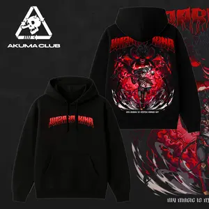 Limited Asta - Black Clover - Wizard King Hoodie T-Shirt Sweatshirt, Retro Vintage Unisex Graphic 90s Cotton, Gift For Wibu, Anime Manga Y2K Streetwear