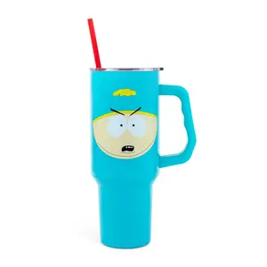South Park Cartman Face Stainless Steel Tumbler With Handle | Holds 40 Ounces