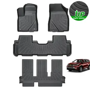 Floor Mats Fit for Toyota Highlander 8 Seats 2014-2019 (Fit for Fuel), 3 Row Full Set, All Weather Floor Mat Heavy Duty Carpet Protection