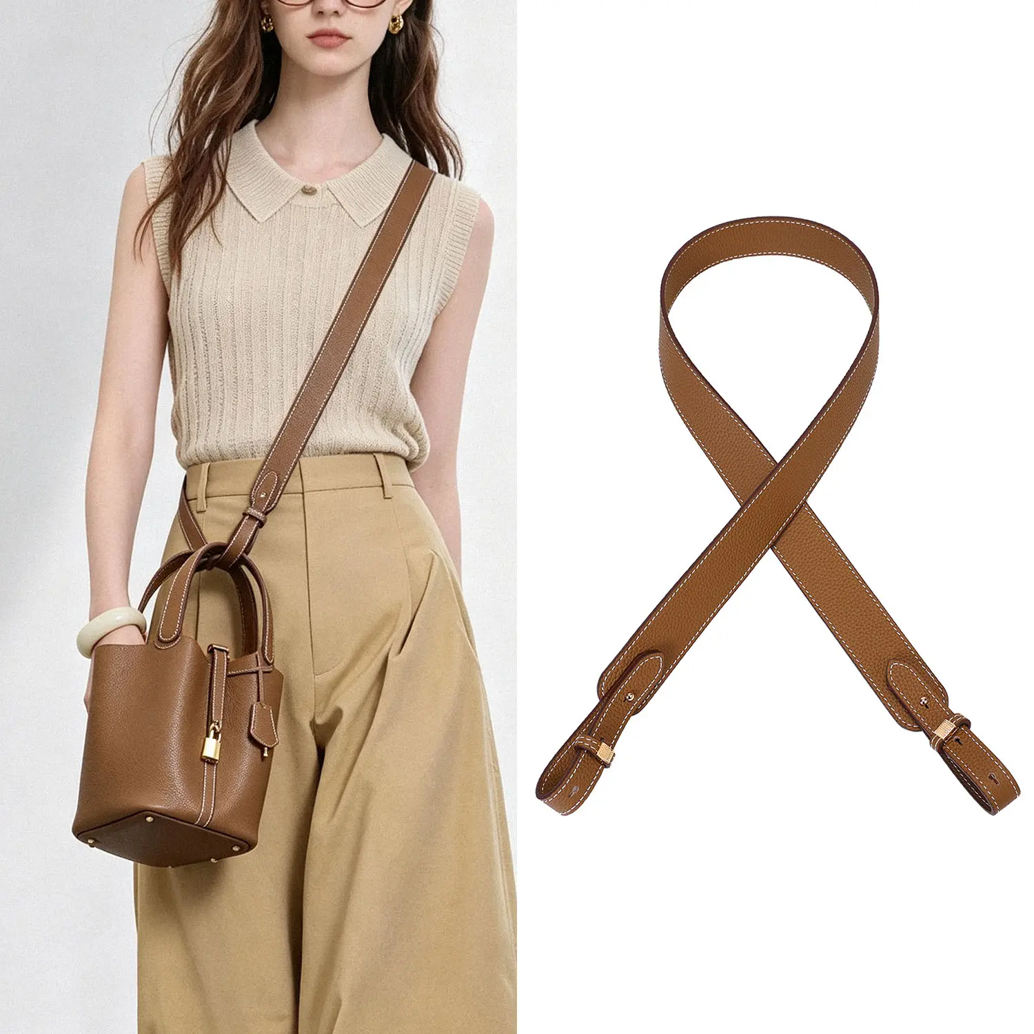 SADI Versatile Classic Women’s Cowhide Shoulder Strap