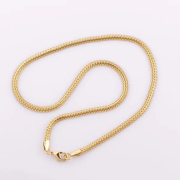 1 Str Foxtail Necklace Chains Necklace 18K Gold Plated Foxtail Necklace Adjustable Necklace Gift for Her