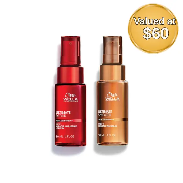 Wella Professionals ULTIMATE MIRACLE DUO - ULTIMATE REPAIR Miracle Hair Rescue + ULTIMATE SMOOTH Miracle Oil Serum