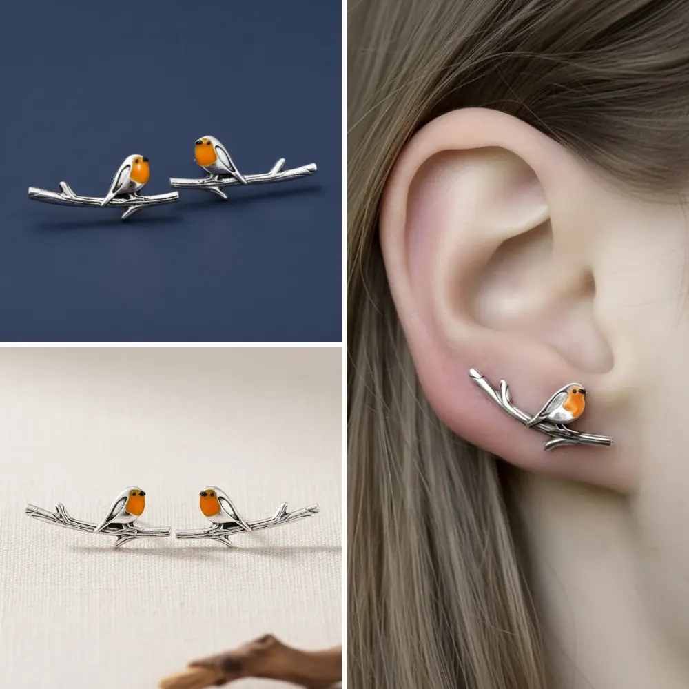 ROBIN BIRDS EARRINGS (PAIR) ROBIN BIRDS EARRINGS (PAIR)