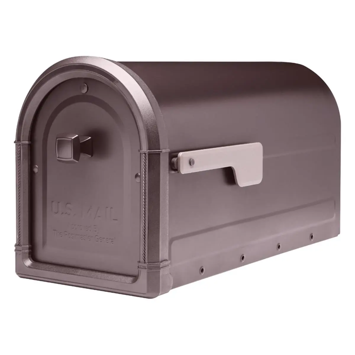 Architectural Mailboxes Roxbury High-Quality Post-Mounted Rubbed Bronze Mailbox with Door, Impact-Resistant Galvanized Steel, 10.89 x 8.86 x 20.60 in., 20.60 in., 6.56 lbs, Metal
