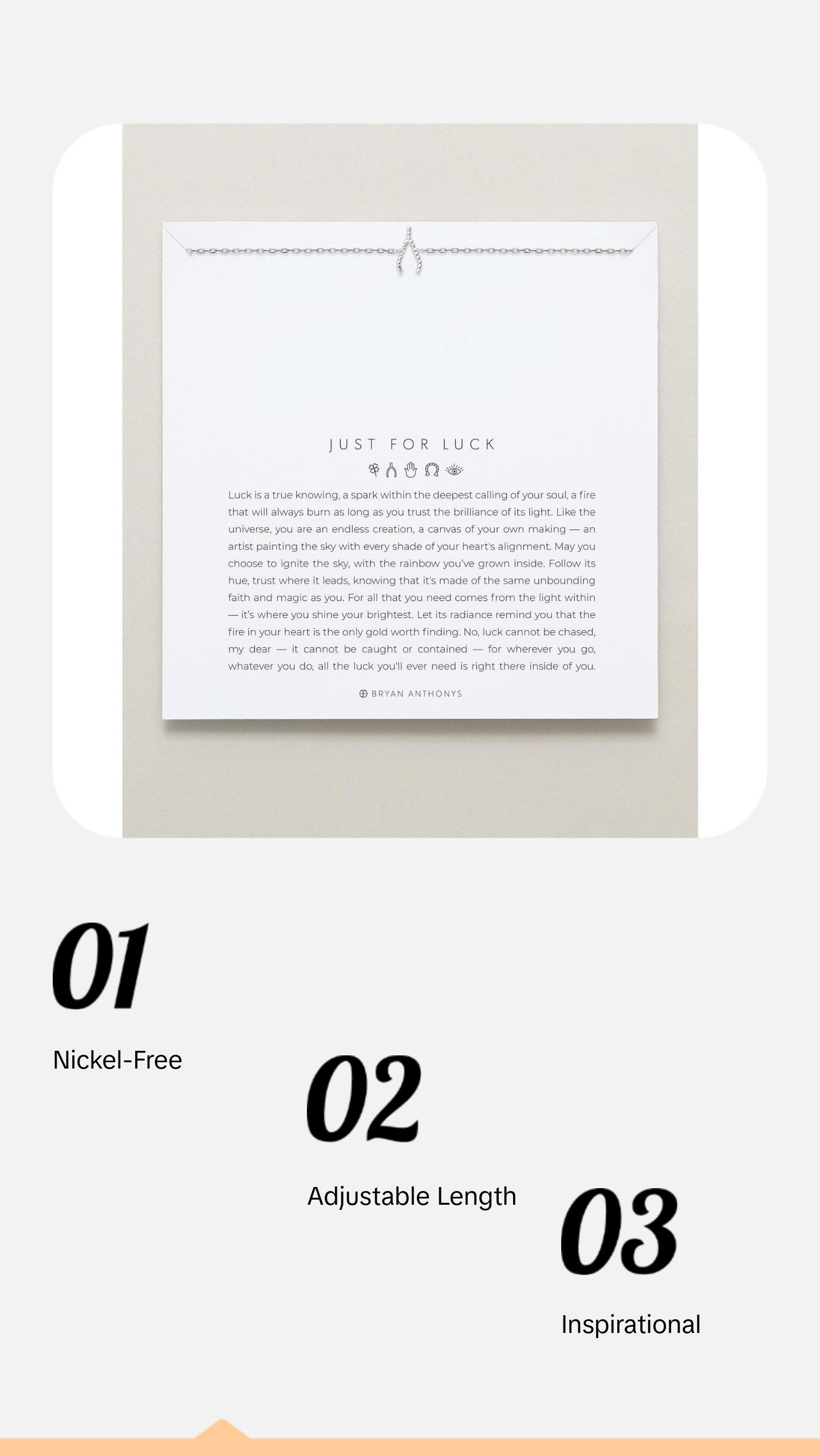 Just For Luck Wishbone Bracelet