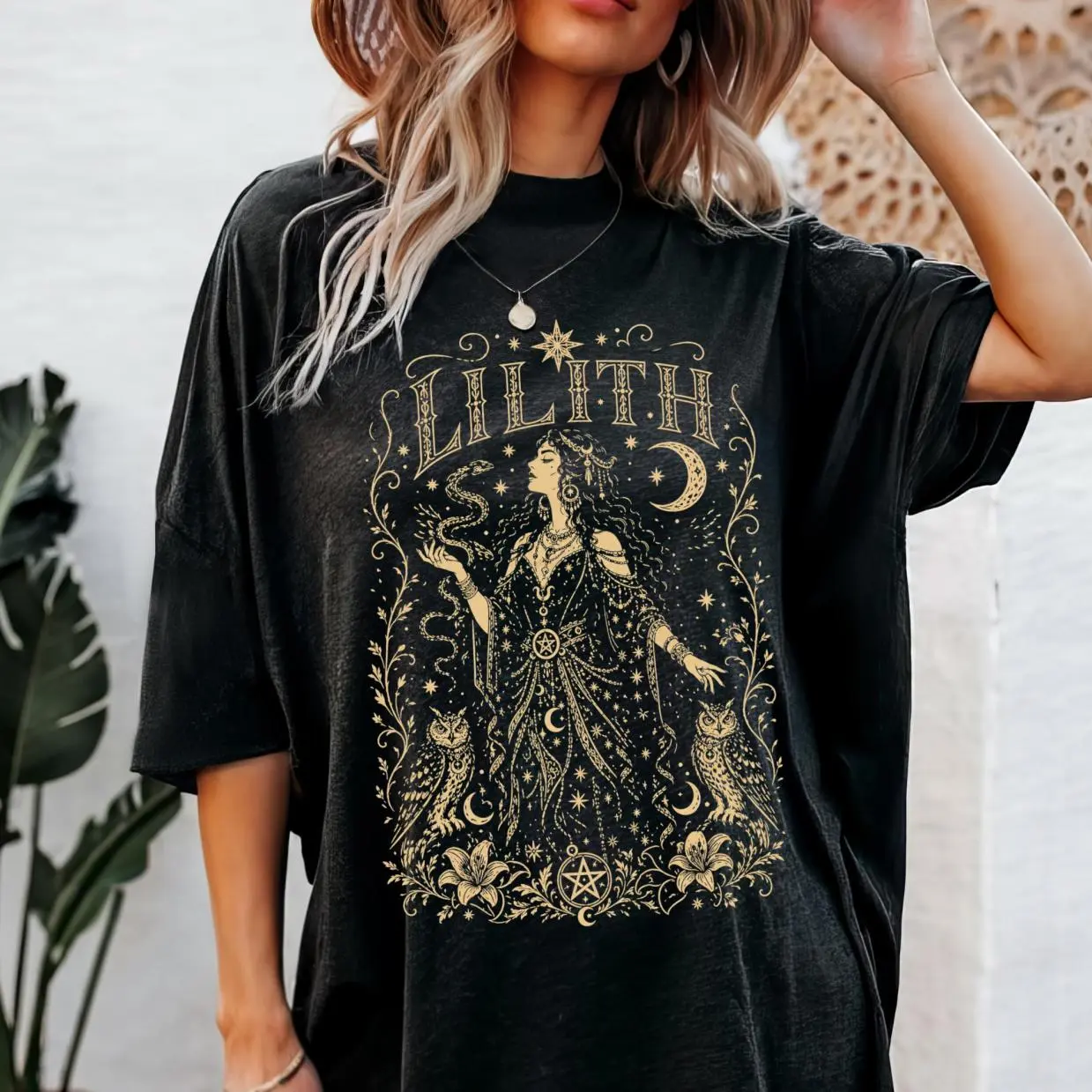 Feminist Lilith Dark Goddess Shirt Witchy Anti-Patriarchy Mythology Pagan Goddess  Grungy Alt Goth Tshirt, Clean Lines, Minimalist Look, Looks Good, Feels Better