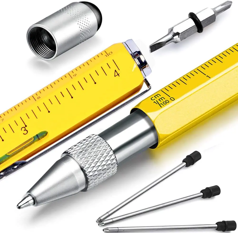 Dad Gifts for Fathers Day,  6 in 1 Multitool Pen, Stocking Stuffers for Mens Gifts for Him Husband, Father's Day for dad, Birthday for Men, Tools Cool Gadgets,Office Gift