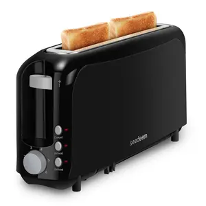 2 Slice Slim Toaster, Single 10" Long Slot Toaster Fits Bagels & Artisan Bread, 6 Shade Settings, Cancel/Reheat/Defrost, Removable Crumb Tray, Auto Shut-Off, Black