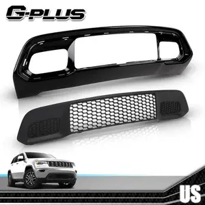 Fits Jeep Grand Cherokee 2017-2022 Front Lower Grille & Bumper Grill Bezel Black