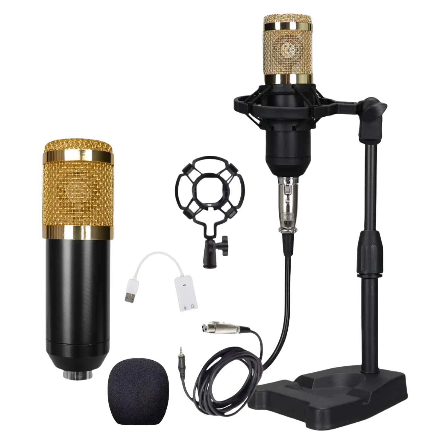 Professional USB Condenser Microphone Kit with Metal Capsule, Compatible with PC/laptop/MAC, Ideal for Podcasting, Recording & Singing Mic, Recording Studio Equipment