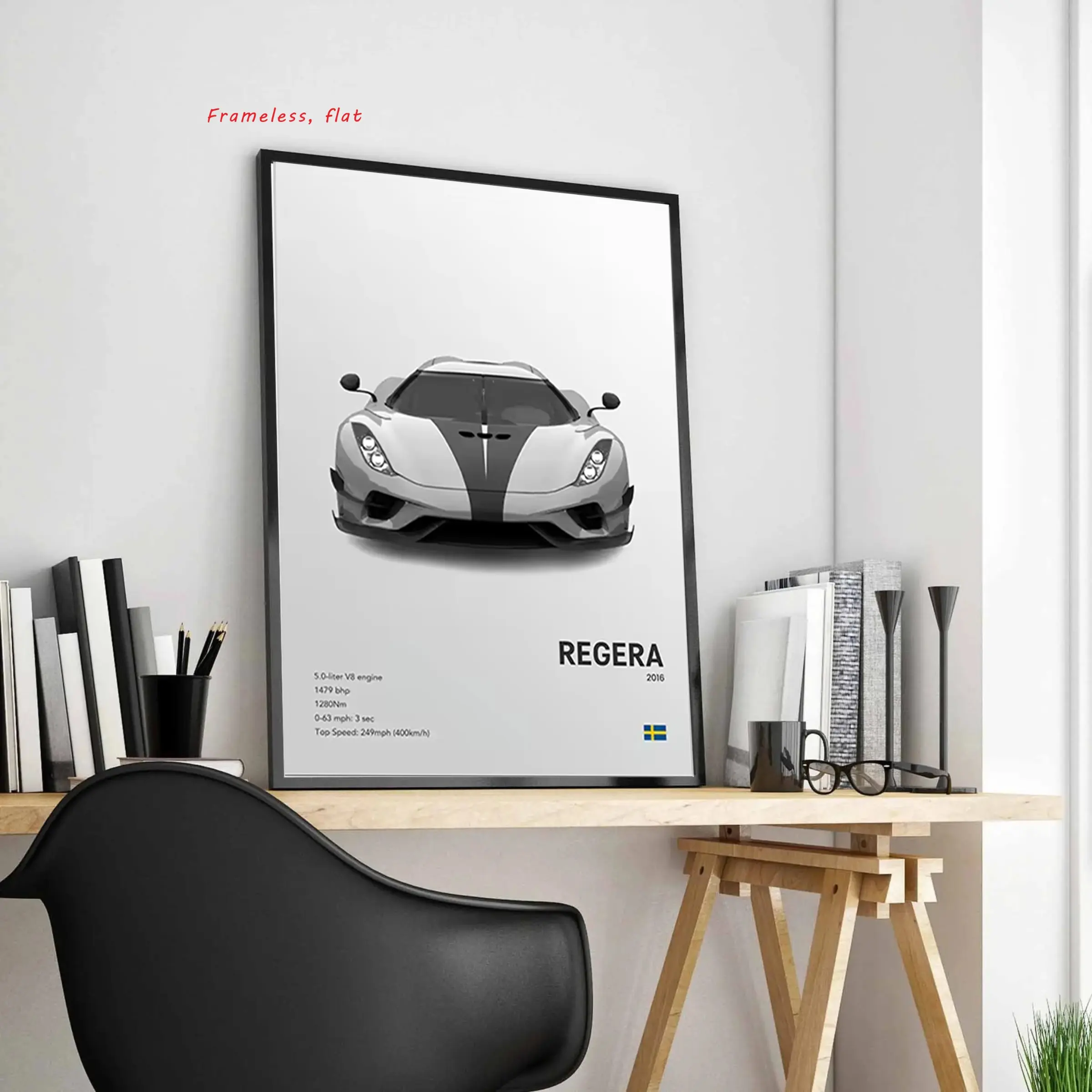 1pc/Famous Car JESKO Canvas Wall Art Poster Print AGERA RS Decorative Mural Modern Home Decor Birthday Gift, Home Decor, Frameless Artwork