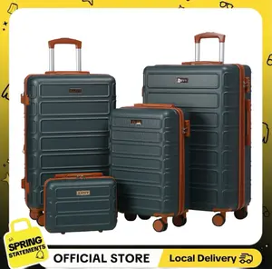 AAIVV 4-Piece Cute Luggage Set-Durable ABSHardshell Suitcases with TSA Lock & 360o SpinnerWheels, Stylish Trolley Travel Set