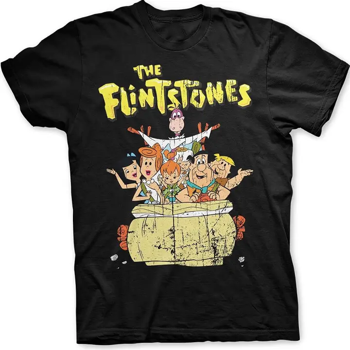 The Flintstones Fred Wilma Classic Hanna-Barbera Animated Graphic Shirt HY7089