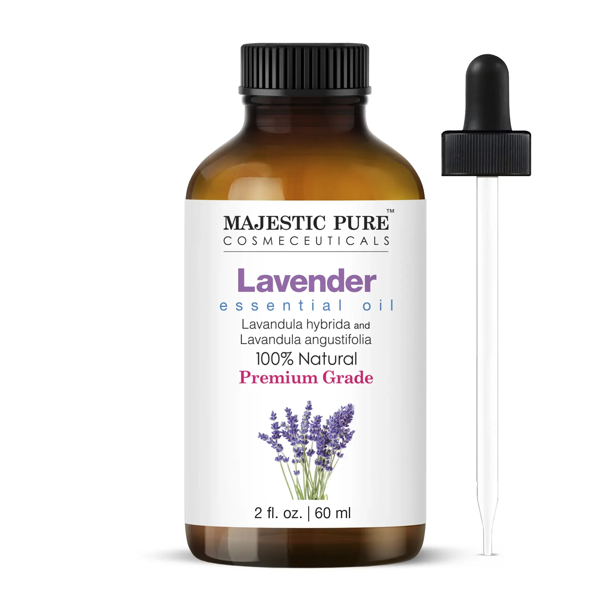 100% Pure Natural Lavender Essential Oil - 2 fl oz Wellness Aromatherapy Oil, Multifunctional Calming Aroma for Diffuser Fragrance, Anxiety Relief, Daily Wellness Routines & Peace of Mind Support