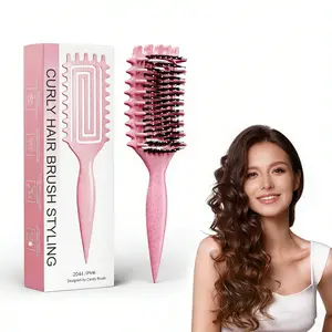 [TikTokshopCurly Hair Freedom] Curl Brush Curl Styling Brush for Women, Men, Wet and Dry Hair, curl defining brush,curl talk,wavy hair products,brush,miche hair products,brush detangling brush,curling brush,light weight,1a1b1c2a2b2c3a3b3c