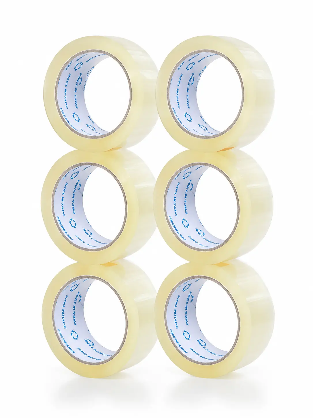 Clear Packing Tape - 6 Rolls of Durable Adhesive Tape for Secure Sealing and Packaging Needs