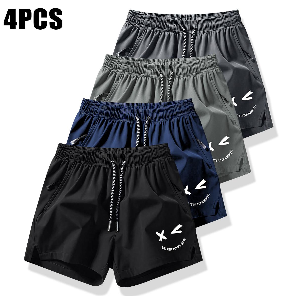 Men's shorts with drawstring waistband, made from lightweight polyester fabric, featuring pockets, perfect for beach or outdoor activities, everyday wear shorts | Drawstring Waist Shorts | Lightweight Shorts