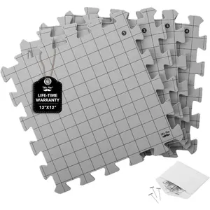 Mr. Pen- Interlocking Blocking Mats, 12”x12”, 4 Pack, Blocking Mats for Knitting & Crochet Projects with 50 T-Pins, Knitting Blocking Mats and Pins, Crochet Blocking Board for Crocheting