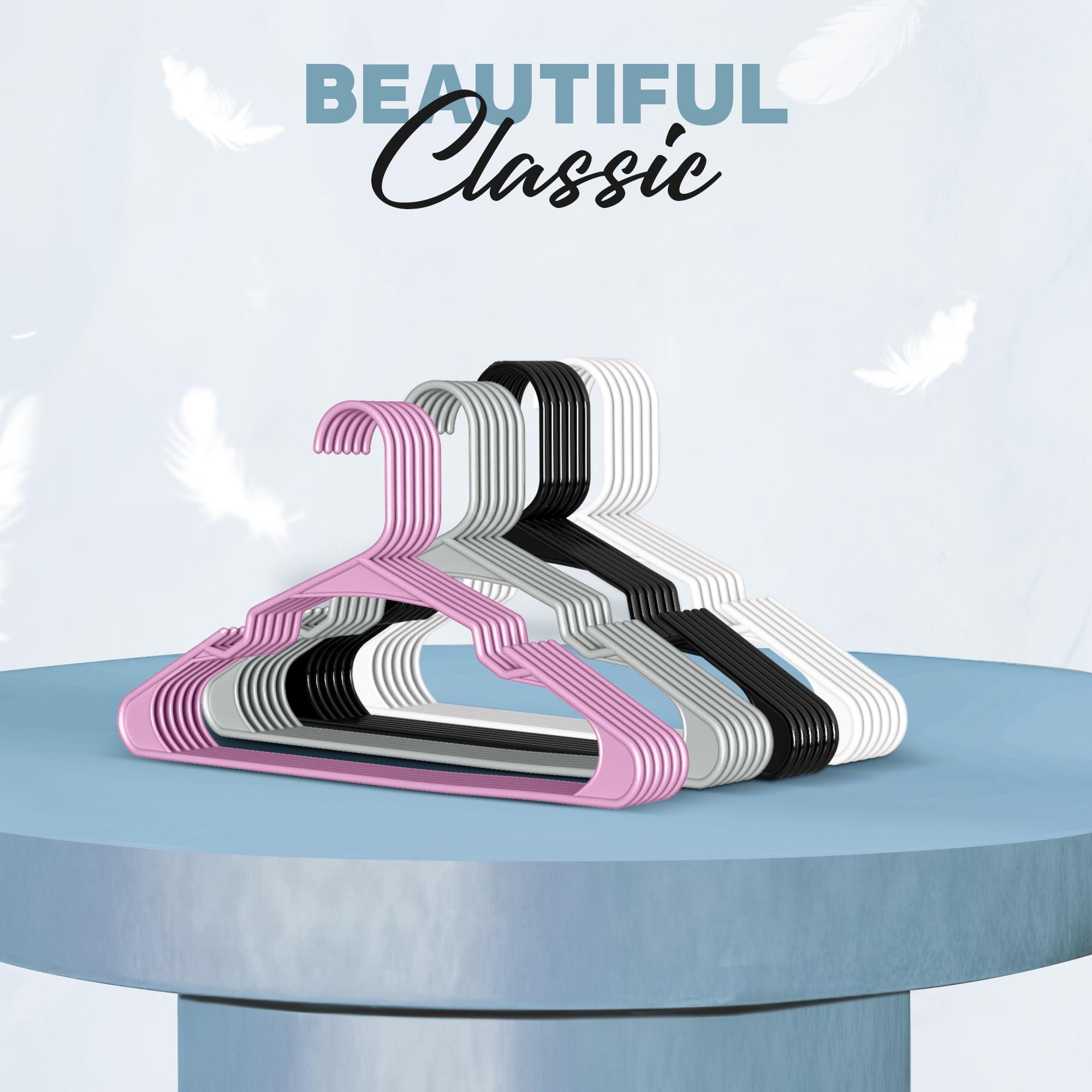 Utopia Home Space-Saving Plastic Hangers with Shoulder Hooks – Durable & Versatile for Clothes Storage Hanging Organiser