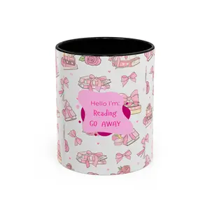 Reading Lovers Accent Coffee Mug - Perfect for Bookworms, Gift for Readers, Cute Drinkware, Reading Gifts, Cozy Coffee Cup