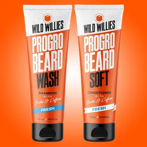 ProGro Beard Growth Shampoo & Conditioner - Biotin + Caffeine Formula | WILD WILLIES