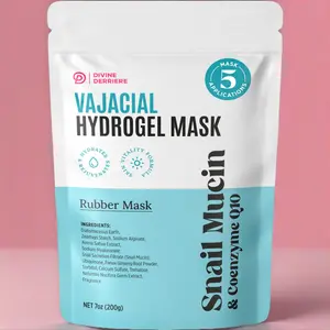 Divine Derriere DOWN THERE CARE Hydrogel Mask with GET GLEAMIN SNAIL MUCIN & CoQ10 - Purifying Super Hydrating Facial Vajacial Masks, Modeling Rubber Mask Post-Hair Removal, Ingrown Wax Shaving, Hydrate Moisturizing Rejuvenating Skin Repair Jelly Mask Kit