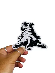 American Pit Bull Bully Dog Peeking Paws Sticker Car Bumper Window Decal PitBull Waterproof Tactical Whitetail Buck Sticker for Hunting Enthusiasts